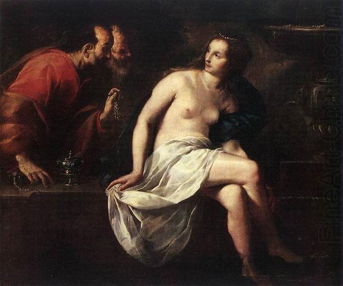 CAGNACCI, Guido Susanna vecchioni china oil painting image